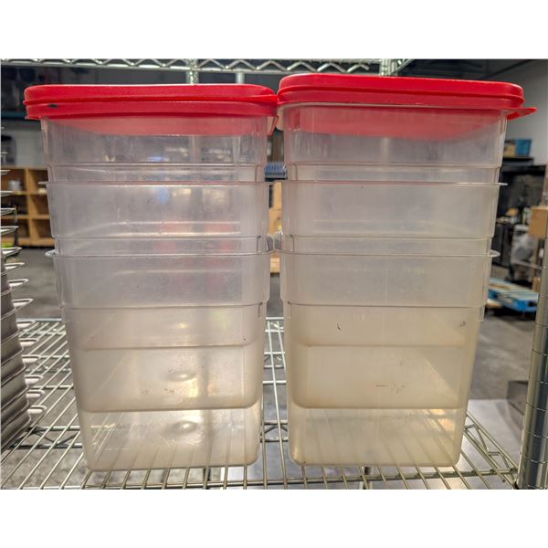 BAILIFF SEIZURE: 6 CAMBRO 8QT INGREDIENT BINS W/ 4