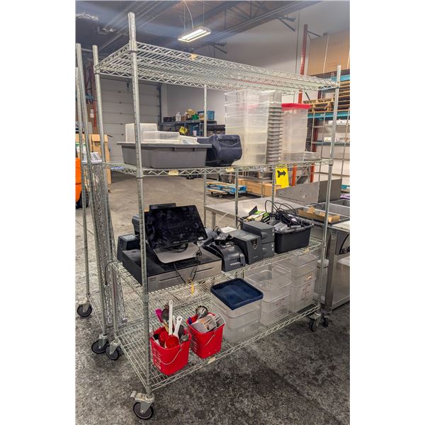 BAILIFF SEIZURE: 60" X 24" X 81" 4 TIER CHROME