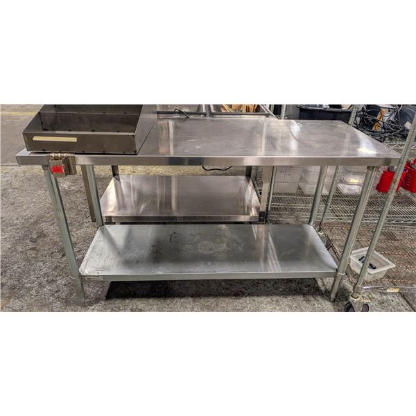 BAILIFF SEIZURE: 60" X 24" X 35" S/S WORKTABLE W/