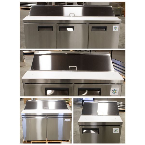 FEATURED LOTS: BRAND NEW REFRIGERATED PREP TABLES