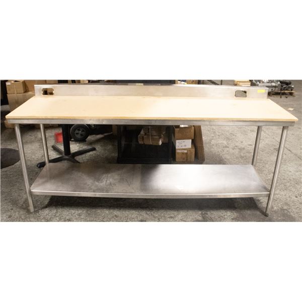 STAINLESS STEEL WORKTABLE W/ SINK & ELECTRICAL