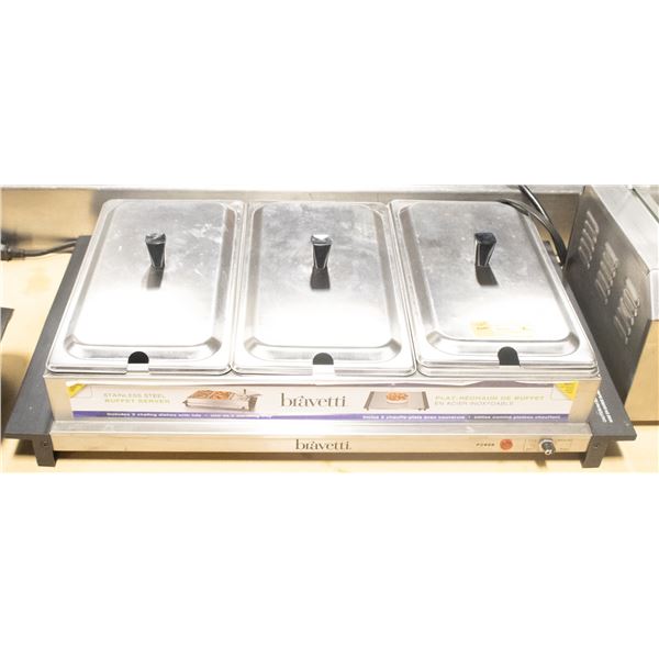 BRAVETTI STAINLESS STEEL BUFFET WARMER