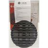 Image 4 : NEW 9" VENTED ROUND ENAMEL CAST IRON GRILL PRESS