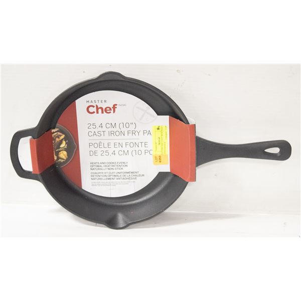 10" MASTERCHEF CAST IRON PAN W/ HELPER HANDLE