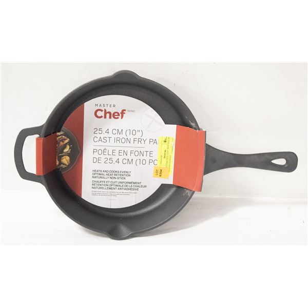 10" MASTERCHEF CAST IRON PAN W/ HELPER HANDLE