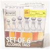 Image 1 : THREE SETS OF 6 ALCHOHOL / LIQUOR TAGS