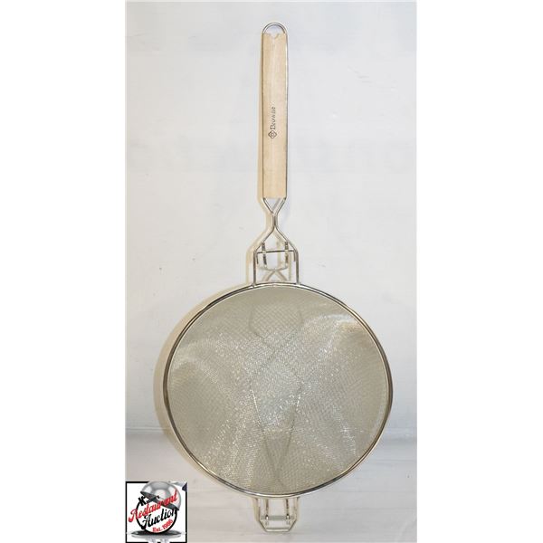 UNCLAIMED: NEW BROWNE TINNED STRAINER