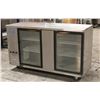 Image 2 : MRE 68" GLASS DOOR BACK BAR COOLER ON CASTORS