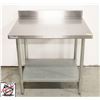 Image 1 : 36" X 30" X 34" STAINLESS STEEL WORKTABLE W/ 4"