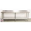 Image 1 : 96" X 30" X 34" STAINLESS STEEL WORK TABLE W/