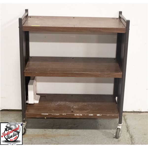 3 TEIR RACK ON CASTORS 34" X 17" X 41"