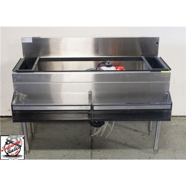 GLASSTENDER 48" ICE BIN W/ 7" BACK SPLASH,