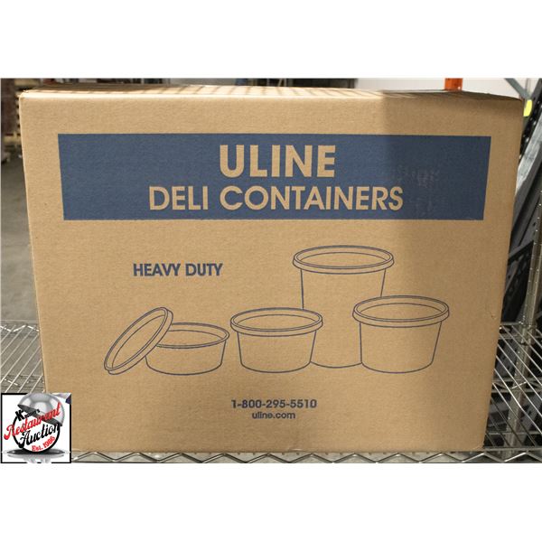 LARGE BOX OF DELI CONTAINERS