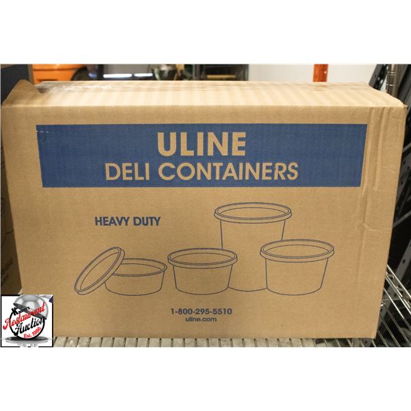 LARGE BOX OF DELI CONTAINERS