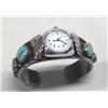 Image 1 : Navajo Silver Turquoise Watch Band