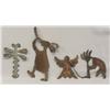 Image 1 : 2 Rustic Metal Kokopelli, Angel, and Dragon Fly