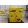Image 1 : Ford Metal 2 Door Parts Cabinet, Vintage, W/ Key & Three Ford Patches, 20" x 24" x 8 1/2"