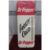Image 1 : Dr Pepper Metal Tin Thermometer W/ Bulb, C. 1950s, 9 3/4" x 36"