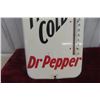 Image 4 : Dr Pepper Metal Tin Thermometer W/ Bulb, C. 1950s, 9 3/4" x 36"