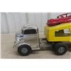 Image 13 : Structo Auto Transport Pressed Steel Truck & Trailer, W/ Two Metal Cars, C. 1950s–1960s, 22" Long