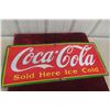 Image 1 : Coca-Cola “Sold Here Ice Cold” Porcelain Sign, C. 1930s, 12 1/4" x 29 1/2"