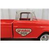 Image 3 : NyLint u-Haul Pressed Metal Truck & Trailer, C. 1960s, 22" Long