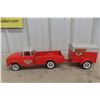 Image 8 : NyLint u-Haul Pressed Metal Truck & Trailer, C. 1960s, 22" Long