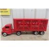 Image 1 : Tonka Pressed Metal Livestock Hauler Truck & Trailer, C. 1950s, 22" Long