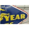 Image 6 : Goodyear Embossed Metal Tin Sign, 1957, 48" x 26 1/2"