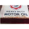 Image 3 : Coop Products Motor Oil Two-Sided Metal Flange Sign, Different Oil Product Per Side, 18" x 18"