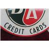 Image 10 : British American BA “We Honor Credit Cards” Two-Sided Porcelain Service Station Sign