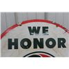Image 3 : British American BA “We Honor Credit Cards” Two-Sided Porcelain Service Station Sign