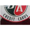 Image 4 : British American BA “We Honor Credit Cards” Two-Sided Porcelain Service Station Sign