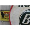 Image 6 : British American BA “We Honor Credit Cards” Two-Sided Porcelain Service Station Sign