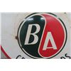 Image 8 : British American BA “We Honor Credit Cards” Two-Sided Porcelain Service Station Sign