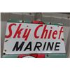 Image 2 : Texaco Sky Chief Marine Porcelain Sign, C. Late 1950s–Early 1960s, 12" x 18"