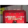 Image 2 : Willard Batteries Mid-Century Light-Up Clock, C. 1940s–1950s, 12 1/2" x 12 1/2"