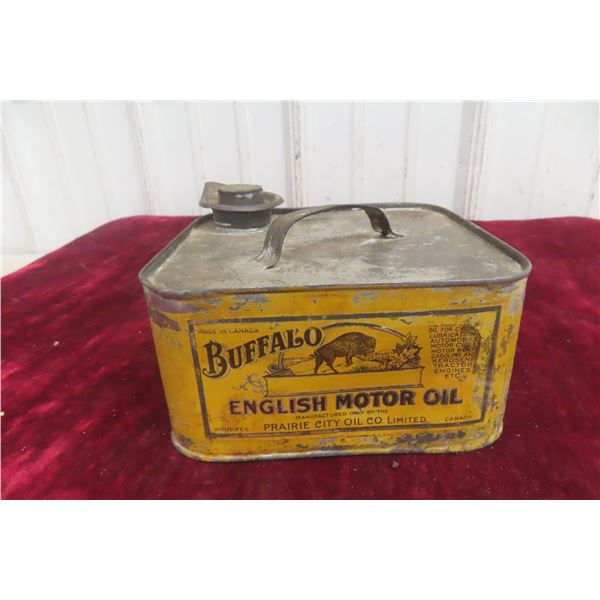 Prairie City Oil Co Buffalo English Motor Oil One Imperial Quart Can, Winnipeg, Manitoba Company