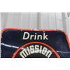 Image 2 : Drink Mission Orange Embossed Metal Tin Vertical Sign by St Thomas, C. 1950s, 17 1/2" x 53"