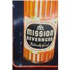 Image 7 : Drink Mission Orange Embossed Metal Tin Vertical Sign by St Thomas, C. 1950s, 17 1/2" x 53"