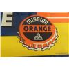Image 3 : Drink Mission Orange Embossed Metal Tin Sign by St Thomas, C. 1940s, 29" x 12"