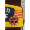 Image 4 : Drink Mission Orange Embossed Metal Tin Sign by St Thomas, C. 1940s, 29" x 12"