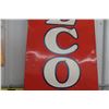 Image 4 : Delco Battery Vertical Metal Tin Sign Mounted on Wood Frame, Great Graphics of 6V Battery
