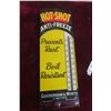 Image 1 : Hot Shot Antifreeze Metal Tin Thermometer W/ Bulb, C. 1940s, 7 1/2" x 20"