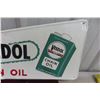 Image 2 : Veedol Chain Oil Metal Tin Sign W/ Chainsaw Graphic, Barker Mfg, C. 1950s–1960s, 32" Up To 12"