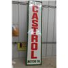 Image 1 : Castrol Motor Oil Embossed Metal Vertical Sign, C. 1970s, 70" x 16 1/2"