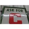 Image 2 : Castrol Motor Oil Embossed Metal Vertical Sign, C. 1970s, 70" x 16 1/2"