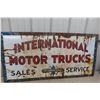 Image 9 : International Motor Trucks Sales & Service Two-Sided Porcelain Dealership Sign, 24" x 48"