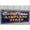Image 1 : Rare Vintage Goodyear Airplane Tires Porcelain Sign, 20" x 48"