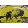 Image 2 : Buffalo Motor Oil Prairie City Oil Co Two-Sided Porcelain Flange Sign, 24" x 24"